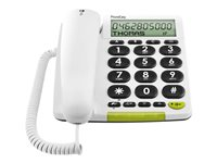 DORO PhoneEasy 312cs - Téléphone filaire avec ID d'appelant - blanc 5640